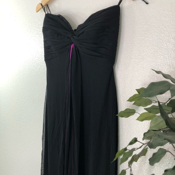 Cache Black Gown With Pink Detail - Picture 2 of 8